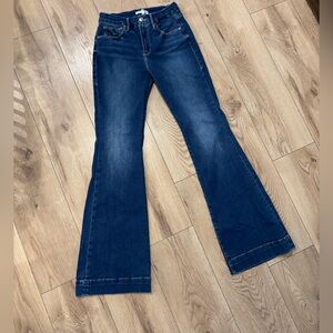 Good American Dark Blue Flare Jeans